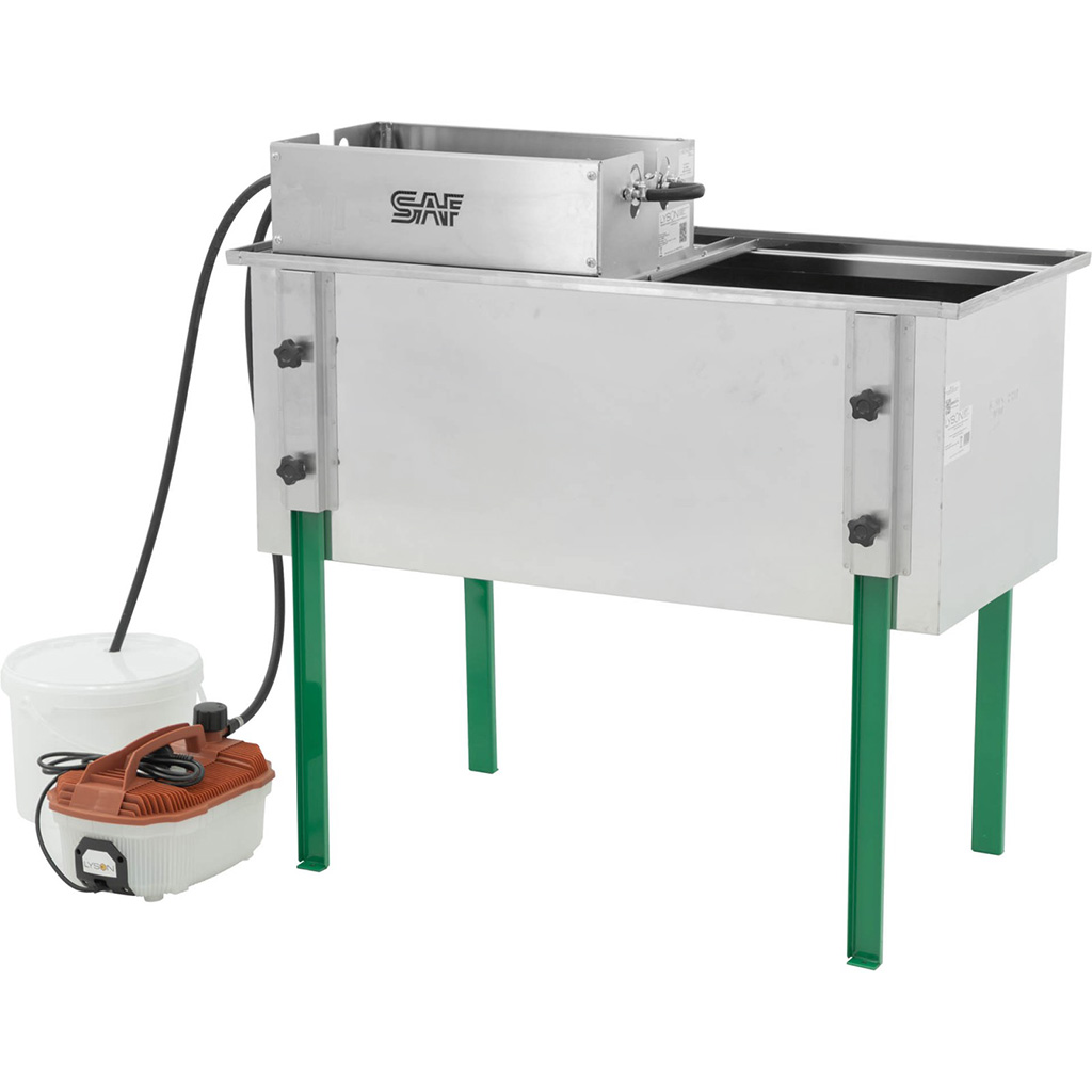 Desoperculador manual de disco para cuadros con generador de vapor 39 × 24 cm
