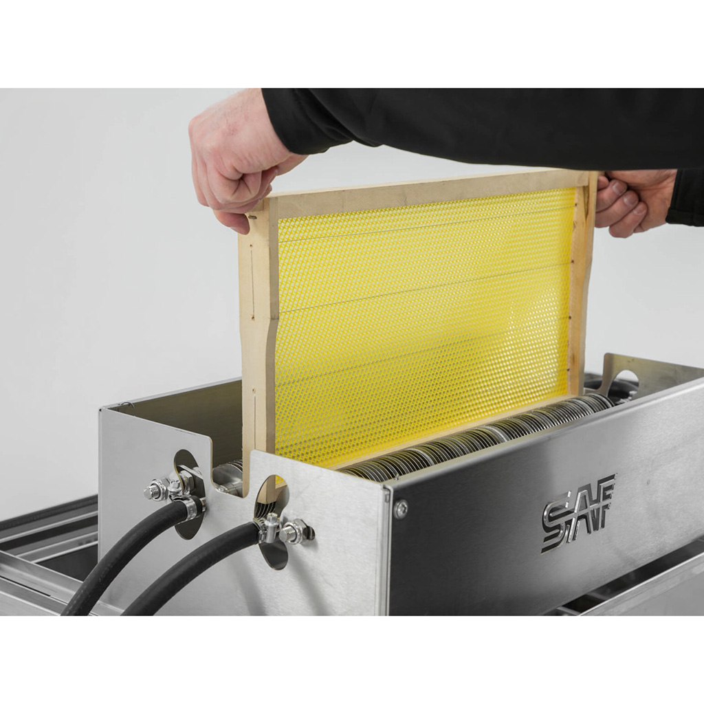 Desoperculador manual de disco para cuadros con generador de vapor 39 × 24 cm