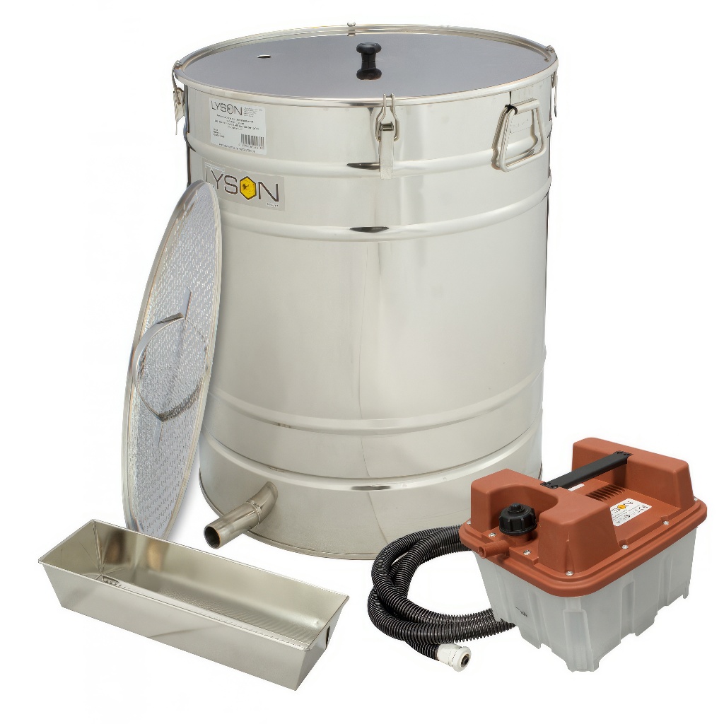 Caldera de cera en barril 200l con generador de vapor