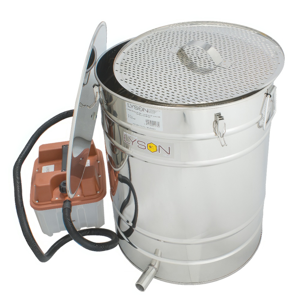 Caldera de cera en barril 200l con generador de vapor